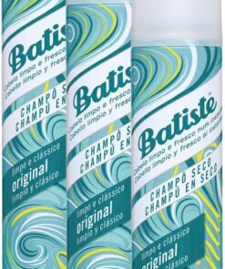 Batiste - Champú Seco Original- Champú Seco sin Sulfatos - Champú Vegano y Ecofriendly - Champú para cabello con aroma a almizcle, lirio, rosa, lavanda y naranja - Pack 3 x 200ml