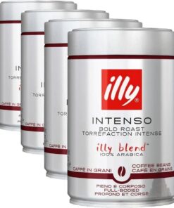 Café en grano illy de tueste INTENSO, lata de 250 g (Paquete de 4)