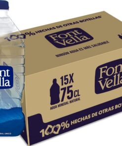 Font Vella Agua Mineral Natural con Tapón Normal, 15 x 75cl