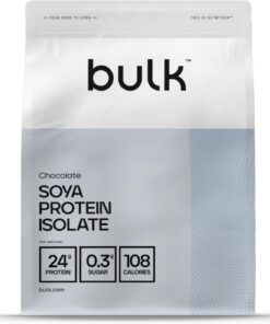 Bulk Proteína de Soja Aislada al, Batido de proteínas veganas, Chocolate, 2.5kg, 83 Dosis