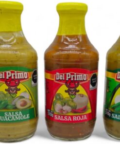 3 Salsas originales de Del Primo México | Salsa Verde, Salsa Roja y Salsa Guacamole | 3x 510g