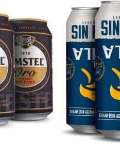 Amstel Oro Cerveza Tostada Pack Lata, 24 x 33cl + El Aguila Sin Filtrar Cerveza Lager Especial Pack Lata, 24 x 33cl