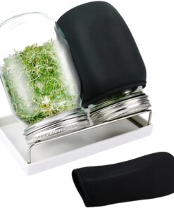 Genérico Frasco Germinador con Ancha Ancha con De Malla De Acero Inoxidable | Kit De Germinación Múltiples Tarros Para Hogar Cocina Sala De Estar Balcón Legumbres Frutos Secos Granos Brócoli
