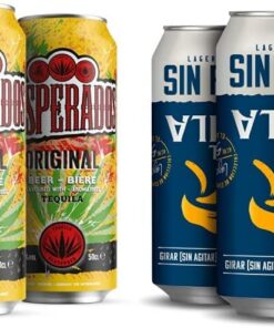 Desperados Cerveza Tequila Pack Lata, 25 x 50cl & El Aguila Sin Filtrar Cerveza Lager Especial Pack Lata, 24 x 33cl