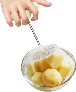 Triturador De Legumbres 24 Agujeros Manual Acero Inoxidable Utensilio | Prensa Para Aguacate Legumbres Y Purés Para Salsas Verduras Calabaza Ensalada Frutas Carnes