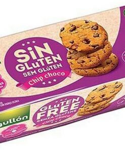 Gullón Chip Choco Galletas Sin Gluten Y Sin Azúcar Paquete 130 gr. (Caja de 12)