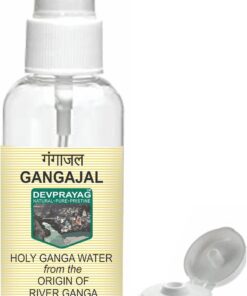 Devprayag Gangajal Holy Ganga Water from the Origin or Beginning of River Ganga at Devprayag in Pet Bottle with Spray & Fliptop 200ml (6.4 oz)