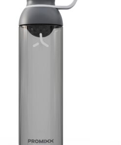 PROMIXX FORM V2 - Botella mezcladora de proteínas para batidos de proteínas, infusiones e hidratación, botella mezcladora duradera para gimnasio, tapa a prueba de fugas, sin olor, 760 ml (gris