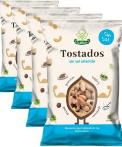 EL NOGAL Frutos Secos Cacahuete Repelado Tostado Sin Sal Bolsa, 130 G (Paquete de 4)