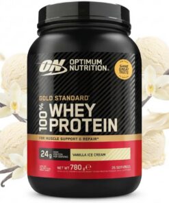 Optimum Nutrition - Suero De Leche 100% Oro (780 G) - Proteína Whey - Con un complejo enzimático - Vainilla