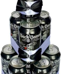 Regalo Gourmet. Tarta de latas de cerveza negra Bock Damm