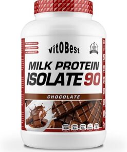 VITOBEST | Proteínas Milk Protein Isolate 90 | Más de 25 g de proteína láctea por toma, Perfil completo de aminoácidos y BCAA | Textura cremosa excelente solubilidad | Sabor Chocolate - 2 kg