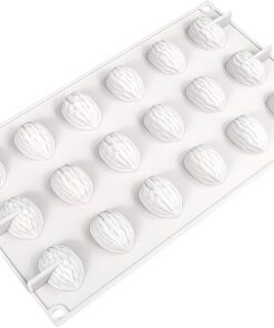 Molde de 18 cavidades para nueces, Molde de Silicona para Hornear para Pasteles, pudines y Chocolates, postres, diseño fácil de desmoldar, Postre Multiusos