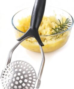 Machacador De Patatas Acero Inoxidable Manual Acero Inoxidable Utensilios | Machacador Alimentos Triturador Legumbres para Vegetales Aguacate Judías Calabaza Zanahoria Preparación Comidas H