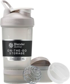 BLENDER BOTTLE PROSTAK V2 SMOKE GREY 22OZ | A prueba de fugas | Tecnología Blenderball Whisk | Batidos de proteínas | Suplementos | Hidratación