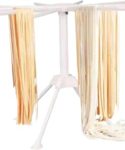 Secador de Fideos para Pasta Plegable Estable, fácil almacenaje y Montaje | Soporte Para Secado De Espaguetis Y Fideos Con 10 Barras Montaje rápido en cocina doméstica