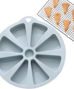 Moldes De Silicona Para Pasteles Triangulares 8 Cavidades Antiadherentes | Moldes Pizza Para Pizza, Mousse, Postre, Fruta, Pudin, Gelatina, Pan De Maiz, Palomitas, Patata, Coci