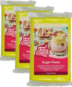 FunCakes Pasta de Azúcar Verde Lima 250 g (Paquete de 3)