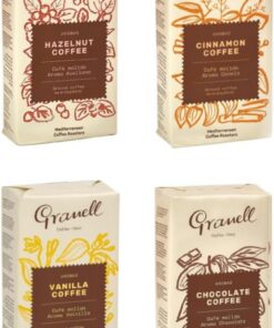 Granell Cafés · 1940 - Pack Degustación Aromas | Café Molido 100% Arábica con un Ligero Toque de Vainilla, Canela, Chocolate y Avellana | 4 Paquetes x 250 Gramos