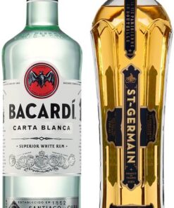 Bacardi Carta Blanca Ron, 700ml + St-Germain Licor de flor de saúco (Parisien Daiquiri)