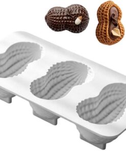 Moldes para Repostería 3 Cavidades Con Forma De Nuez Para Decorar Cupcakes | Molde Para Pudín Pastelería, Cocina, Hogar, Cafetería, Restaurante, Panadería.