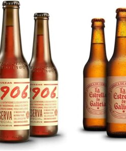 Cervezas 1906 Reserva Especial – Pack de 12 botellas de 50 cl – Bebida alcohólica 6,5% Cerveza en botella + La Estrella de Galicia Cerveza - Pack de 24 botellas x 330 ml