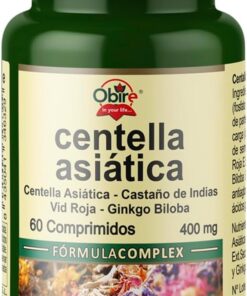 Obire | Centella Asiatica Complex | 60 Comprimidos | 400 mg | con Castaño de Indias, Vid Roja y Ginkgo Biloba | Relacionado con la Circulación y la Retención de Líquidos | Extracto Seco