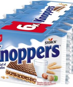 KNOPPERS - Juego de 6 unidades - Oblea con relleno de leche y avellanas (6 x 25 g) - un tamaño de cartón de 6 unidades ***