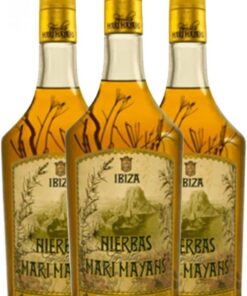 Licor de hierbas Marí Mayans Hierbas Ibicencas en Rama Botella Misil 1 L (Caja de 3 Botella Misil de 1 L)
