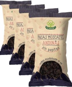 EL NOGAL Frutas Deshidratadas Pasa Moscatel Sin Semilla Bolsa 250 G (Paquete de 4)