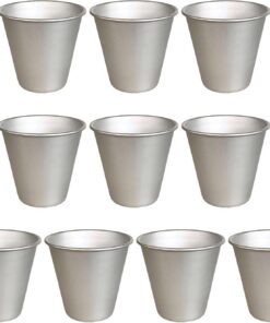 10 vasos antiadherentes para pudin, prácticos vasos de aluminio para tartaletas, moldes para cupcakes, moldes de metal para darioles, formas de aluminio