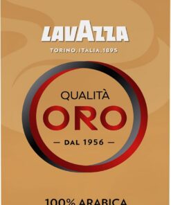 Lavazza, Qualità Oro, Café Molido Natural, Ideal para Cafetera Italiana, de Filtro y Francesa, con Notas Aromáticas de Frutas y Flores, 100% Arábica, Intensidad 5, Tueste Medio, 250 g