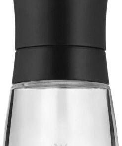 WMF Trend - Molinillo Cerámio de Especias 14cm, Apto para lavavajillas, Cristal, Tapa Color Negro