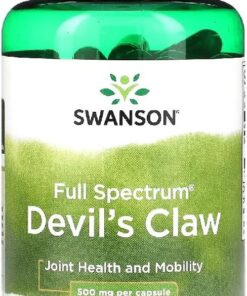 Swanson - DEVIL S CLAW 500 mg | Garra del Diablo 500 mg con Sulforafano de Extracto de Brotes de Brócoli | Apoyo Natural para la Desintoxicación y Salud Celular - 60 Cápsulas Vegetales