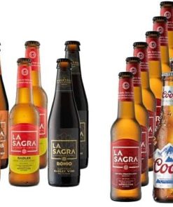 La Sagra Pack Cerveza Artesanal 6 Estilos, Botella, 12 x 330ml & Packs degustación Lagers del Mundo 24 botellas