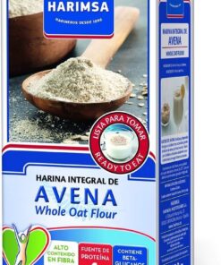 Harina Integral de Avena HARIMSA 400 Gramos "Lista para tomar" Fuente de proteínas. Contiene Beta-glucanos (Paquete de 6)