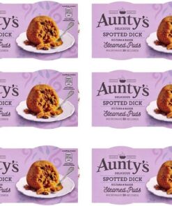 Paquete de 6 pudines al vapor Auntys Spotted Dick - 95 g cada uno