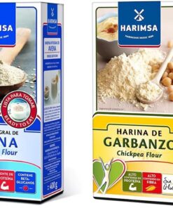 Harina Integral de Avena HARIMSA 400 Gramos%22Lista para tomar%22 Fuente de proteínas. Contiene Beta-glucanos & Harina de Garbanzo sin Gluten - Paquete 400 g