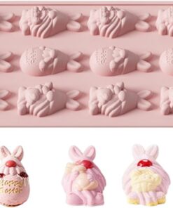 Molde de Silicona para Hornear Molde Antiadherente para Fondant de Pascua | Moldes De Silicona De Pascua Para Alimentos Para de Pascua, Decoración de Pasteles, Caramelos, Gelatina, Pudín Manual y