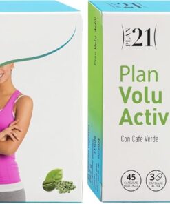 PLAMECA Plan Volum Activ con Extracto Seco de Café Verde, Proteína de Judía, Vinagre de Manzana y Picolitano de Cromo, 45 Cápsulas Vegetales (Paquete de 2)
