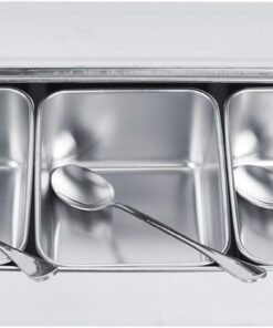 3 Rejillas Tarros de Especias, Juego De Caja para Condimentos Organizador Especias, Caja de Condimentos de Acero Inoxidable, Especiero Cocina, Botes para Especias con Cucharas y Tapas