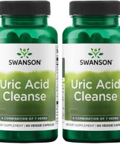 Swanson, Uric Acid Cleanse, con Extractos de Plantas, 60 Cápsulas veganas, Altamente Dosificadas, Testadas en Laboratorio, Vegetarianas, Sin Soja, Sin Gluten, Sin OGM (Paquete de 2)