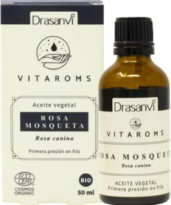 Aceite de Rosa Mosqueta BIO Ecocert Regenerador Piel Vitaroms 100% Natural | Estimula la Regeneracion Natural de la Piel, Ideal para Cicatrices y Marcas de la Piel, Vegano y Sin Gluten, Drasanvi