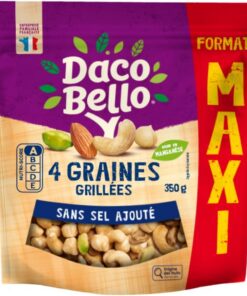 DACO BELLO – 4 semillas maxi – Frutas secas – Rico en manganeso – Bolsa de 350 g