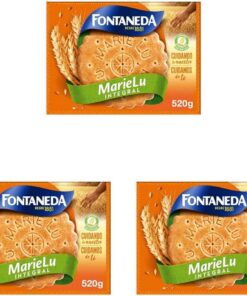 Fontaneda MarieLu Integral Galletas Integrales con un 65% de Cereales y Fuente de Fibra 520g (Paquete de 3)