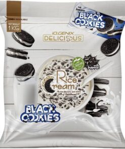 iO.GENIX - Crema de Arroz | 1 kg | Harina de Arroz Precocida | Fuente de Energia | Buena Digestibilidad (Black Cookies)