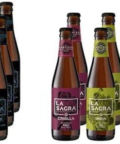 La Sagra pack degustación de cerveza artesana GOURMET. Caja con 12 botellas de 330 ml & Pack Cerveza Artesanal 6 Estilos, Botella, 12 x 330ml
