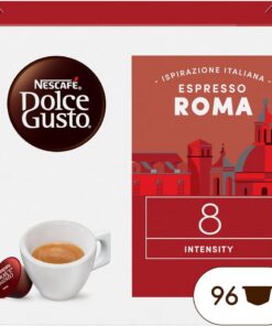 Nescafé Dolce Gusto - Café Espresso Roma, 6 paquetes de 16 cápsulas (96 cápsulas)