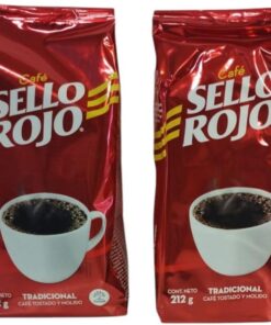 CAFE SELLO ROJO - CAFE TOSTADO Y MOLIDO - PACK DE 2-212 G CADA UNO