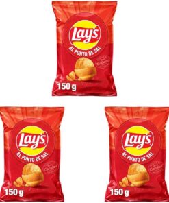 Lay'S Patatas Fritas Al Punto de Sal, 150g (Paquete de 3)